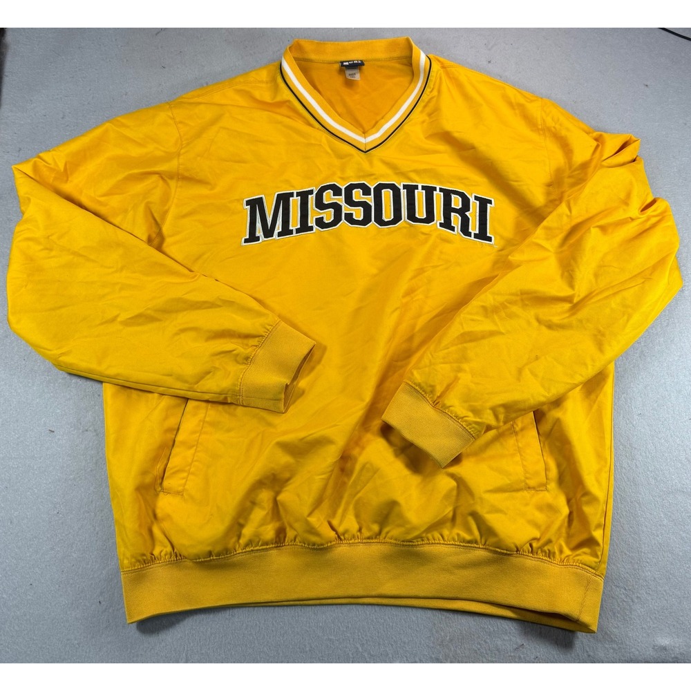 Gear For Sports Missouri‎ Tigers V-Neck Windshirt Yellow Mens Medium Pullover